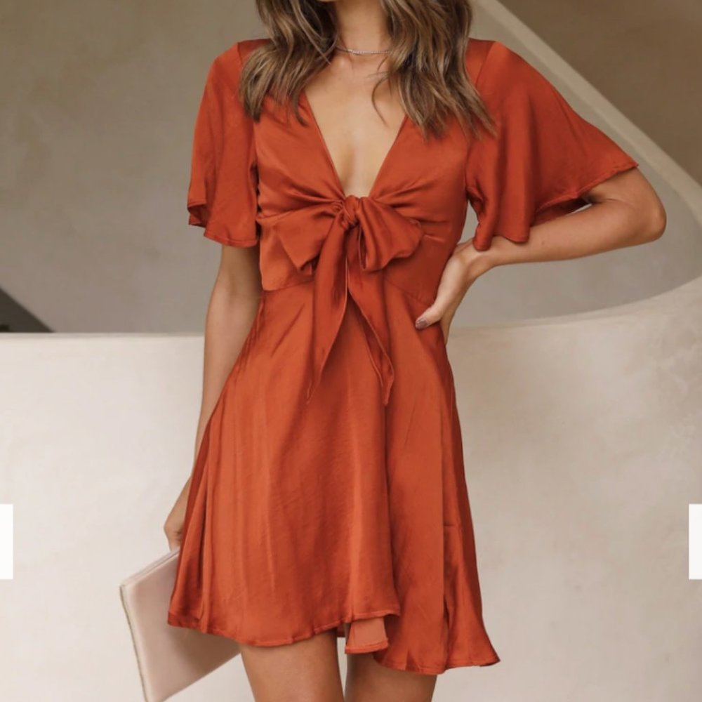 Luna Dress- Rust From Billy J